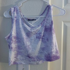 Purple tie dye tank